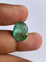 Émeraude naturelle en pierre brute 6,60 carats, taille émeraude, pierre précieuse verte certifiée par un tiers pour bague personnalisée, pendentif, bijoux fins