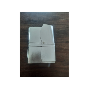 Carnet en cuir véritable avec couverture en feuille d'argent et papier ligné pour écrire, carnet fait main à prix réduit - Product Image 1