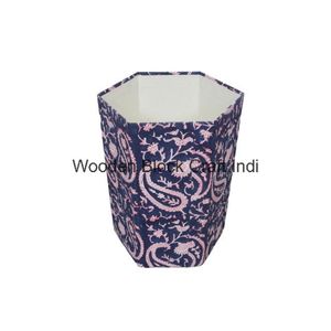 Cubo de basura hexagonal de cartón de alta calidad, diseño abierto y ecológico para uso doméstico, de oficina o hotelero, exportador indio. - Product Image 6
