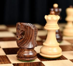 Piezas de ajedrez rusas tradicionales de Zagreb, de madera de sheesham y madera natural de boj, Rey de 3.1 pulgadas al mejor precio. - Product Image 4