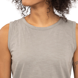 Débardeur court asymétrique sans manches en maille pour femme, coupe décontractée ample, en mélange de coton, respirant, anti-boulochage, idéal pour l'été - Product Image 5