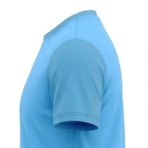 เสื้อยืดผู้ชายสีน้ำเงินพิมพ์ลายโลโก้ DTF ตามสั่ง คุณภาพสูง ผ้าฝ้ายผสมโพลีเอสเตอร์ แห้งเร็ว สไตล์สตรีทแวร์ลำลอง - Product Image 6