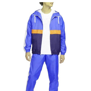 Ensemble de survêtement personnalisé pour homme, veste coupe-vent légère imperméable à capuche et pantalon assorti, vêtements de sport d'extérieur - Product Image 6