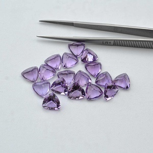 9mm Natural Brazilian Amethyst Faceted Trillion Cut Certified Loose Gemstone <b>Light</b> Purple Amethyst Jewelry Trending Arrival 2025 - Product Image 3