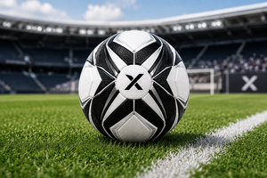 Ballons de football X Custom X Premium Design |   Blanc Noir |   Logo X |   Fabricant OEM ODM |   Design haut de gamme |   Qualité supérieure | Durable - Product Image 3