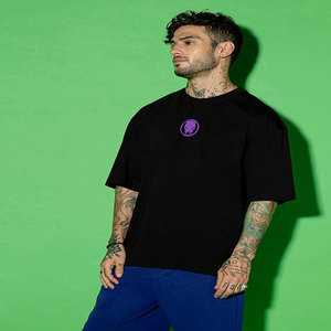 Camiseta de algodón 100% de alta calidad para hombre con logotipo personalizado impreso, Camiseta extragrande tejida para impresión extragrande de 305GSM, camiseta en blanco de 200GSM - Product Image 1