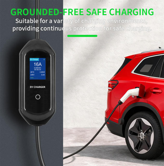 New Fast EV Charger 7kW 16A/32A Portable Type 1/Type 2/GB/T Tipe 2 Charger Station