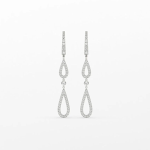 Pendientes de Diamantes Cultivados en Laboratorio con Forma de Corazón, Certificados por IGI, Chapados en Oro de 14 Quilates, Modernos y Elegantes para Mujer, Joyería de Lujo para Fiestas y Bodas - Product Image 2