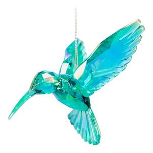 Adorno Navideño de Colibrí 3D en Acrílico Transparente, Azul Lago Real, Azul Borgoña, Azul Cielo Claro, Iridiscente - Product Image 3