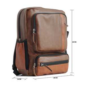 Custom Logo Luxury Leather <b>Backpack</b> Large Capacity Men Business Laptop Bag School <b>Backpack</b> - Product Image 2