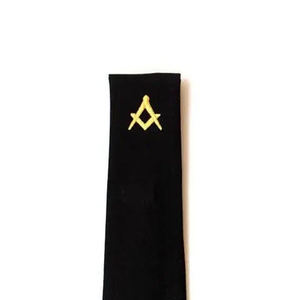 Professional Working Men Masonic Tie Custom Embroidery Square & Compass Masonic Regalia Tie - Product Image 2