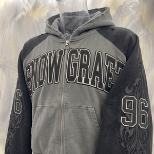 Sweat-shirt à capuche zippé pour homme Snowgrace, manches raglan, polaire, décontracté, pour l'hiver, avec poche imprimée sur le devant, coupe classique - Product Image 5