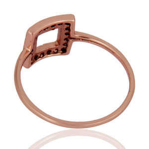 9K Rose Gold Plated <b>Pink</b> Sapphire Gemstone Luxury DWS JEWELLERY Engagement Wedding Ring Round Custom Jewelry for Women - Product Image 3