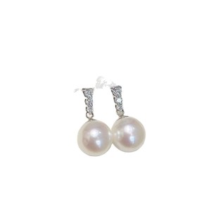 S925 Pure Silver Natural <b>Pearl</b> <b>Dangle</b> <b>Earrings</b> with Frosted Gold-Plated Korean Style Wholesale with Gift Box - Product Image 5