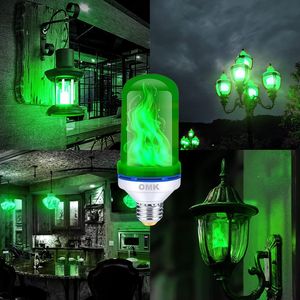 Ampoule LED verte à effet flamme, lampes d'ambiance intérieures améliorées pour porche avec barres scintillantes, bougies décoratives sans flamme et LED - Product Image 5