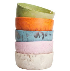 Bol en céramique sauge résine Signature pièce de luxe naturel poli et va au lave-vaisselle - Product Image 1