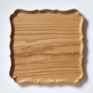 Bandeja redonda de madera de acacia natural, plato de madera ecológico para comida, bocadillos, aperitivos, vajilla decorativa, bandeja para café - Product Image 3