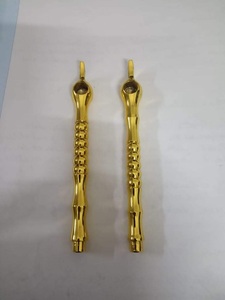 Juego de Pipas para Fumar de Metal Dorado, Forma Irregular Pulida, Grabadas a Mano, Pipas Medwakh Coleccionables para Dokha - Product Image 6