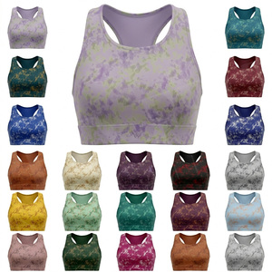 Soutien-gorge de sport 100 % polyester sur mesure, respirant, pour yoga, gym, fitness, entraînement, extensible, avec rembourrage et maintien - Product Image 1