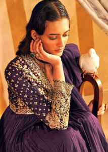 Elegante Vestido Anarkali Étnico de Diseñador con Dupatta, Recién Lanzado, Talla Grande, Traje de Novia para Bodas, Fiestas y Celebraciones Festivas - Product Image 5