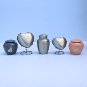 Urnes funéraires en laiton de qualité supérieure pour cendres d'animaux, gravées, motif chat rose et lapin gris, urnes de crémation pour cendres d'animaux, urne artisanale en laiton pour animaux de compagnie - Product Image 6