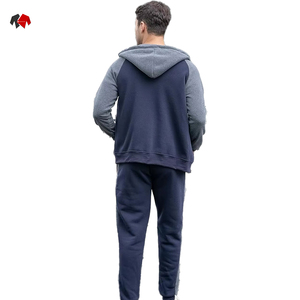 Winter Streetwear Fleece 2 Piece Set Men Tracksuits Pants with String and side pockets and Zippers Hoodie <b>Jogging</b> <b>Suits</b> For Men - Product Image 2