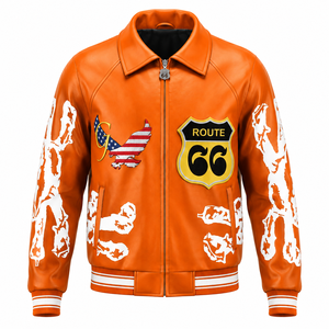Chaqueta de cuero delgada para hombre, chaquetas y abrigos de cuero para hombre, chaqueta de diseñador para hombre, chaqueta de cuero genuino de lujo - Product Image 4