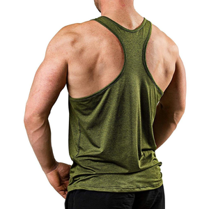 Camisetas sin mangas de algodón/bambú para hombre, talla grande, con logotipo personalizado al por mayor, de punto, de secado rápido, transpirables, estilo urbano, para gimnasio - Product Image 2