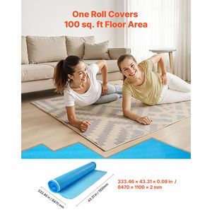 300 metros cuadrados Cinta de Aislamiento Acústico de Espuma EPE de Alta Resistencia, 3,13 mm de Grosor, para Acolchado de Pisos, Barrera de Vapor, Base para Pisos IXPE EVA - Product Image 2