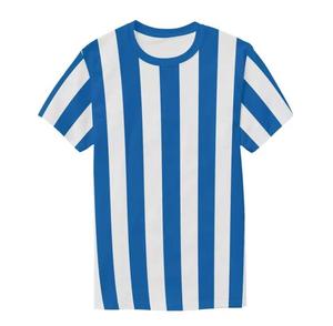 Camiseta Casual de Manga Corta con Cuello Redondo y Rayas para Hombre, Corte Regular, Tejido de Punto, Diseño Estampado en la Parte Delantera - Product Image 2