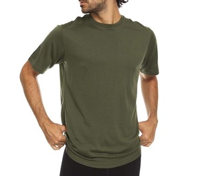 Camiseta 100% Lana Merino, Estilo Urbano, Manga Corta, Cuello Redondo, Transpirable, Suave, Deportiva, Tejida en Lana, para Hombre - Product Image 2