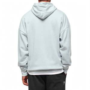 Nuevas Sudaderas Blancas de Corte Regular para Hombre, 100% Algodón, Invierno, Casual, Transpirables, Estilo Urbano, con Bolsillo, Diseño Sólido, Forradas, 380g - Product Image 3