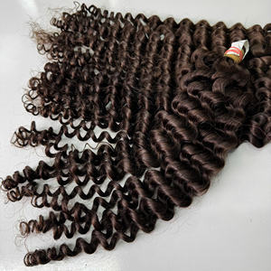 Extensiones de cabello a granel rizado al agua, rizado profundo, peluca afro, cabello humano real - Product Image 4