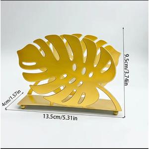 Gold Leaf Napkin Stand For Decoration Tableware Use <b>Wedding</b> Parties Tabletop Luxury Leaf <b>Tissue</b> Stand Wholesaler Price - Product Image 1