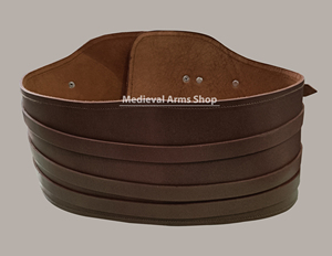 Armure médiévale artisanale en cuir marron, réglable, avec trois boucles, protection de la taille, pour cosplay, reconstitution historique, costumes de Saint-Valentin, de films et de séries TV - Product Image 3