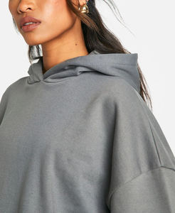 Sudaderas Extra Grandes de Invierno para Mujer, Estilo Hip Hop, con Logotipo Personalizado Impreso en Relieve, Transpirables, Holgadas, de Alta Calidad, Ropa Casual - Product Image 3