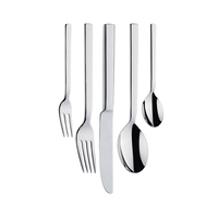 Ensemble d'ustensiles de table pratiques en acier inoxydable, cuillères, fourchettes, couteaux, couverts réutilisables pour la cuisine, la maison, le restaurant, l'hôtel