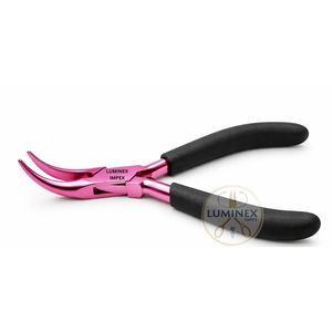 Curved Nose <b>Plier</b> Brown Black Color Precision Wire Bending Tool Stainless Steel Comfort Grip OEM Manufacturer Your Logo Printing - Product Image 2