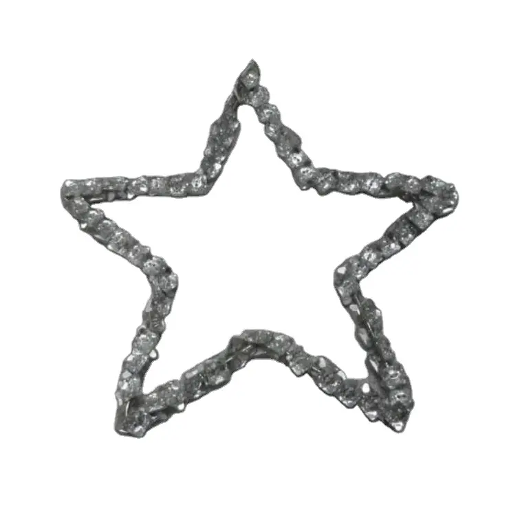 Estrella colgante de hierro con cuentas decorativas de plata, Estrella decorativa barata de la bestia para decoración del hogar