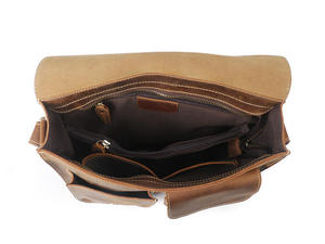 Sac messager en cuir vintage de qualité export, avec bouton et sangle réglable, léger, de luxe, pour homme, idéal pour le bureau, le travail, les voyages et le quotidien. - Product Image 4