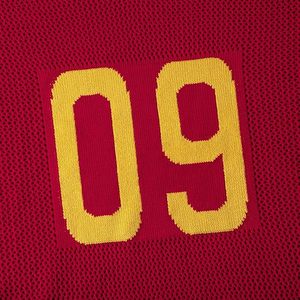 <b>Men's</b> Retro 100% Cotton Knit <b>Sweater</b> <b>V</b>-<b>Neck</b> Short Sleeve Pullover Letter Number Print Front Chunky Knit Streetwear Sports Jersey - Product Image 3