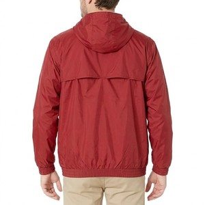 Latest Arrival Men's Crimson Hooded Windbreaker <b>Jacket</b> Ultra Light Full Zip Outdoor <b>Travel</b> Street Style Protective Coat - Product Image 2