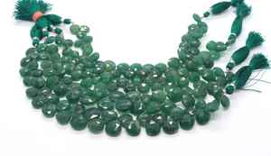 Cuentas facetadas en forma de corazón de esmeralda AAA, cuentas de beryl en forma de corazón para la fabricación de joyas, cuentas de esmeralda en forma de corazón por mayor de proveedor indio. - Product Image 5