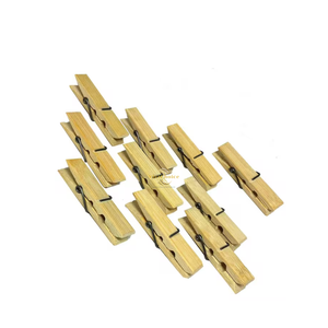 Eco Friendly Durable Bamboo Clothes Clips Reusable for Sustainable Home and <b>Laundry</b> Use - Product Image 2