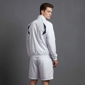 Ensemble streetwear deux pièces coupe-vent sur mesure pour homme grande taille, 100 % coton, imprimé uni, respirant, pour l'été - Product Image 3