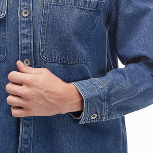 Camisa Vaquera Casual Cómoda para Hombre, Transpirable, Antibolitas, Tela de Algodón Personalizable, Venta al por Mayor - Product Image 4