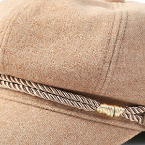 Gorra octogonal de pana unisex para niños al por mayor, estilo Newsboy, con panel frontal lavado de leopardo, transpirable, a la moda, tipo Baker Boy - Product Image 2