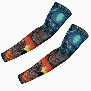 Mangas de brazo y para juegos unisex personalizadas, elásticas, sin costuras, con impresión por transferencia térmica, antibacterianas, ecológicas, de tela de seda helada. - Product Image 5
