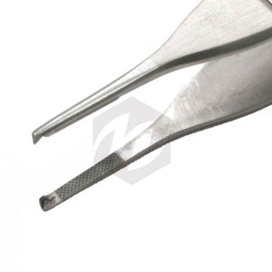 Pinces chirurgicales 1x2 dents 4 3/4" avec pointes en carbure de tungstène, antidérapantes, préhension fine, instruments médicaux cliniques, dentaires et de laboratoire - Product Image 2
