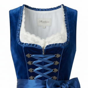 Vestido Dirndl de Primera Calidad para Mujer, Tejido Transpirable, Bordado Alemán, Largo hasta la Rodilla, Sin Mangas, Ajuste Cómodo - Product Image 3